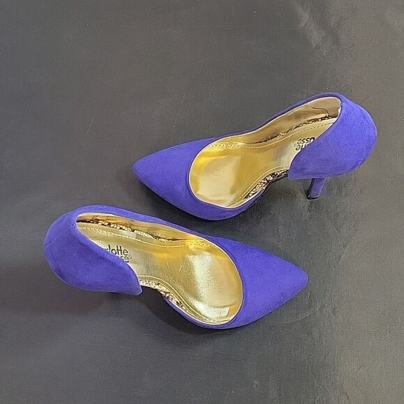 CHARLOTTE RUSSE POINTED TOE D'ORSAY HIGH HEEL STILETTOS PUMP - Picture 8 of 14